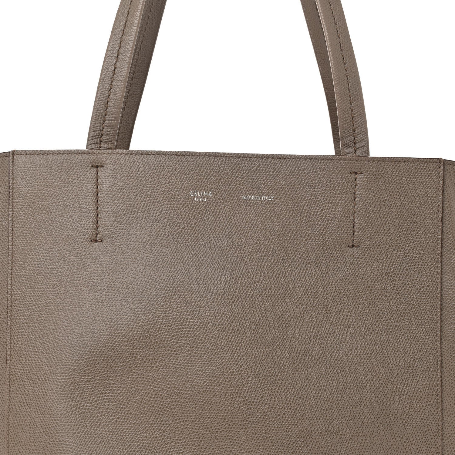 Celine Grained Calfskin Medium Horizontal Cabas Phantom Taupe 7 of 11