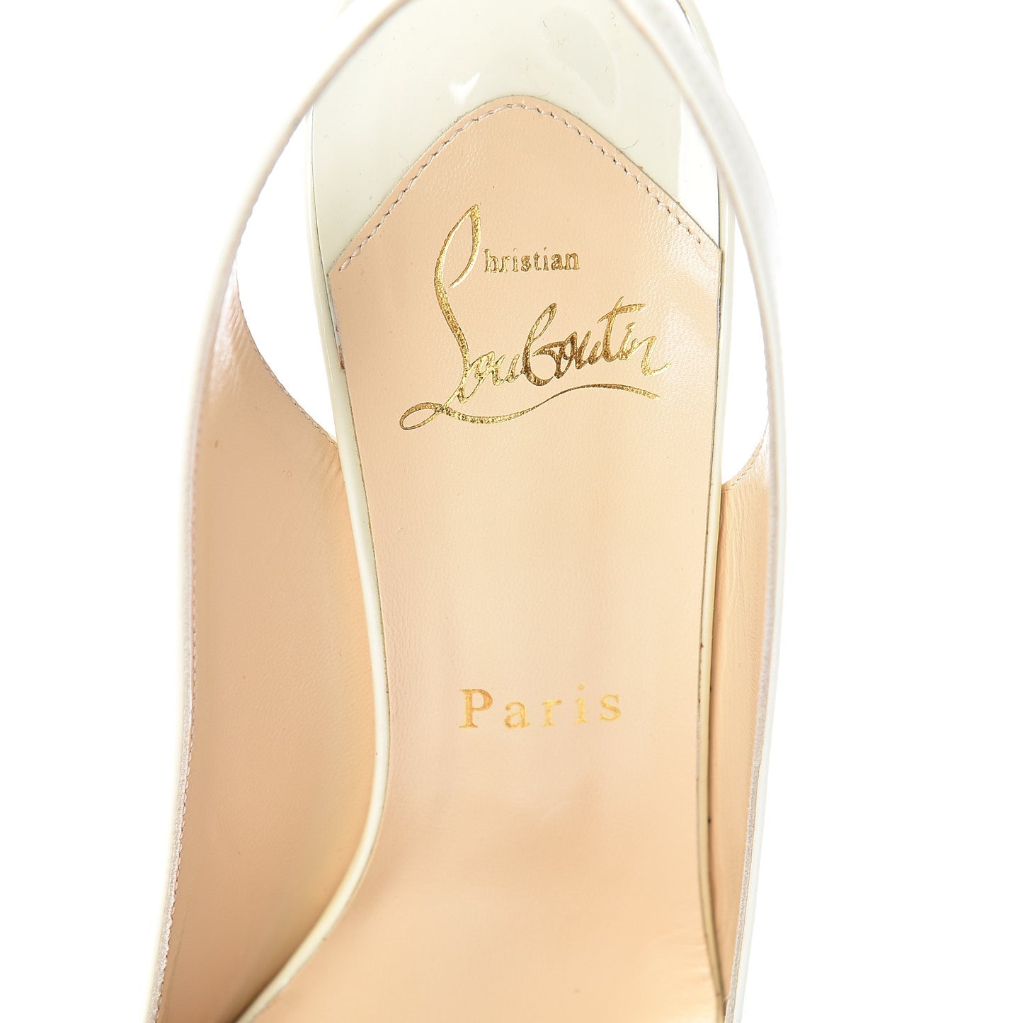 Patent Lady Sling 100 Pumps 37 Ivory