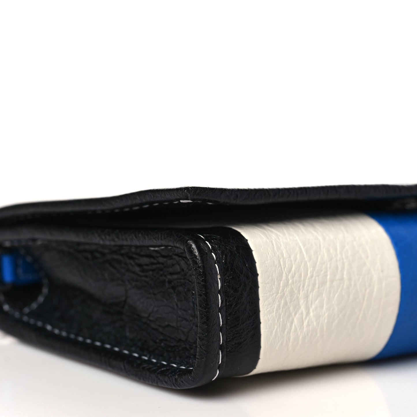 Agneau Arena Multicolore Bazar Chain Shoulder Bag Bleu White Black