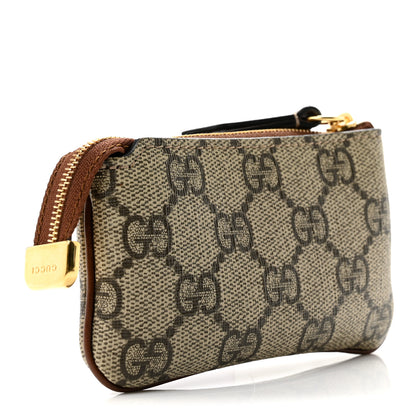 Gucci GG Supreme Monogram Key Case Beige Ebony Cuir 3 of 7