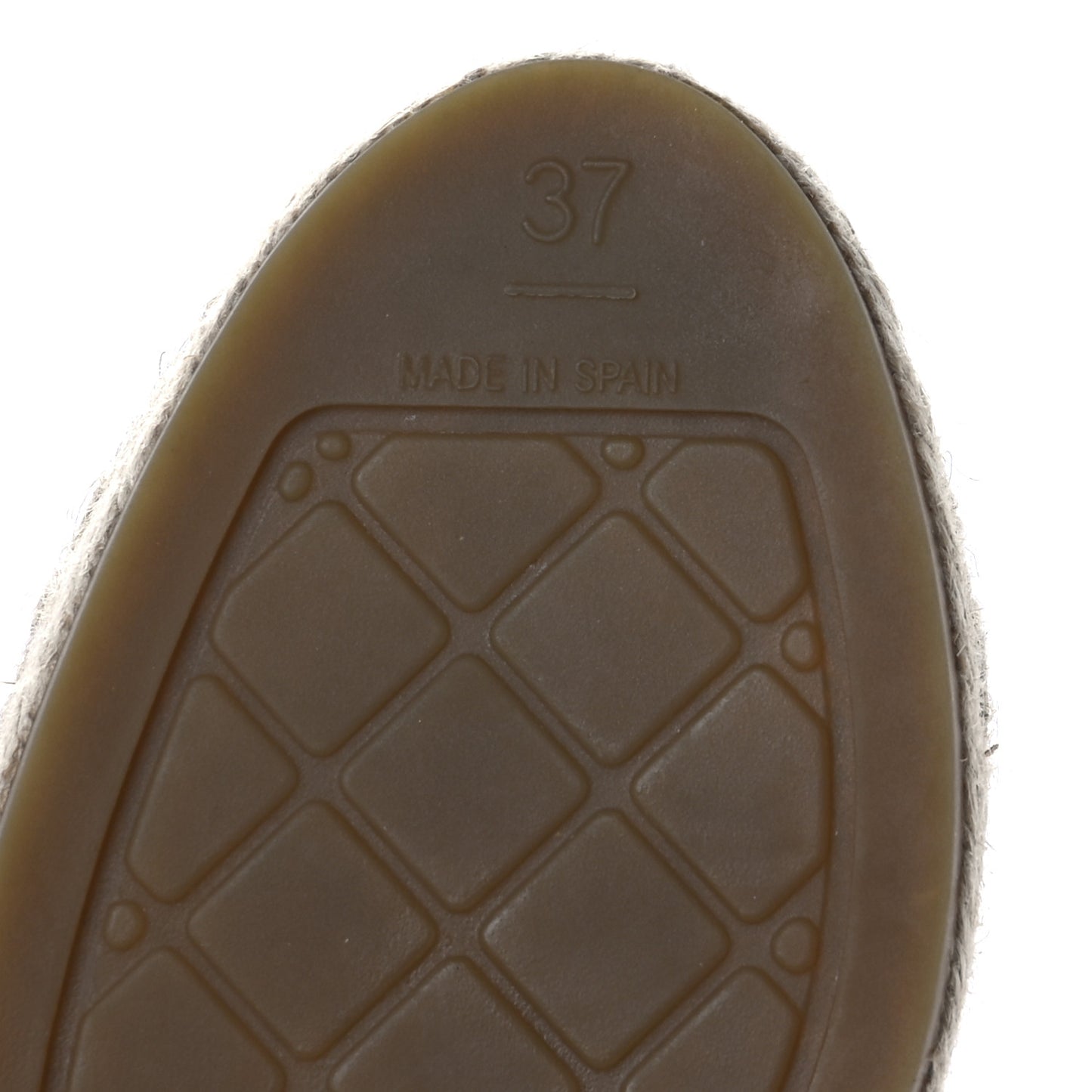 Lambskin CC Espadrilles 37 Beige Black