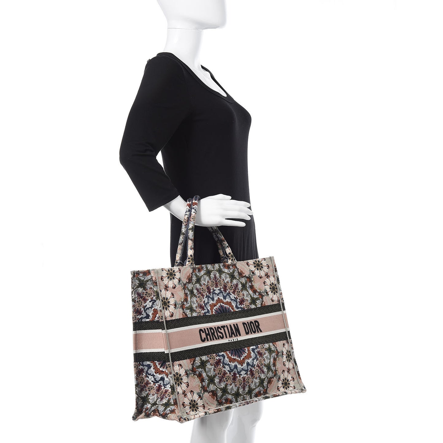 Canvas Embroidered KaleiDioroscopic Book Tote Multicolor