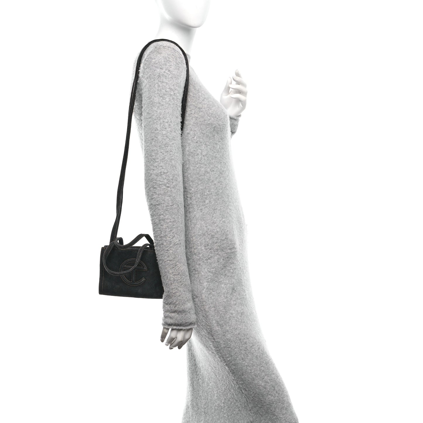 Denim Small Shopping Bag Black