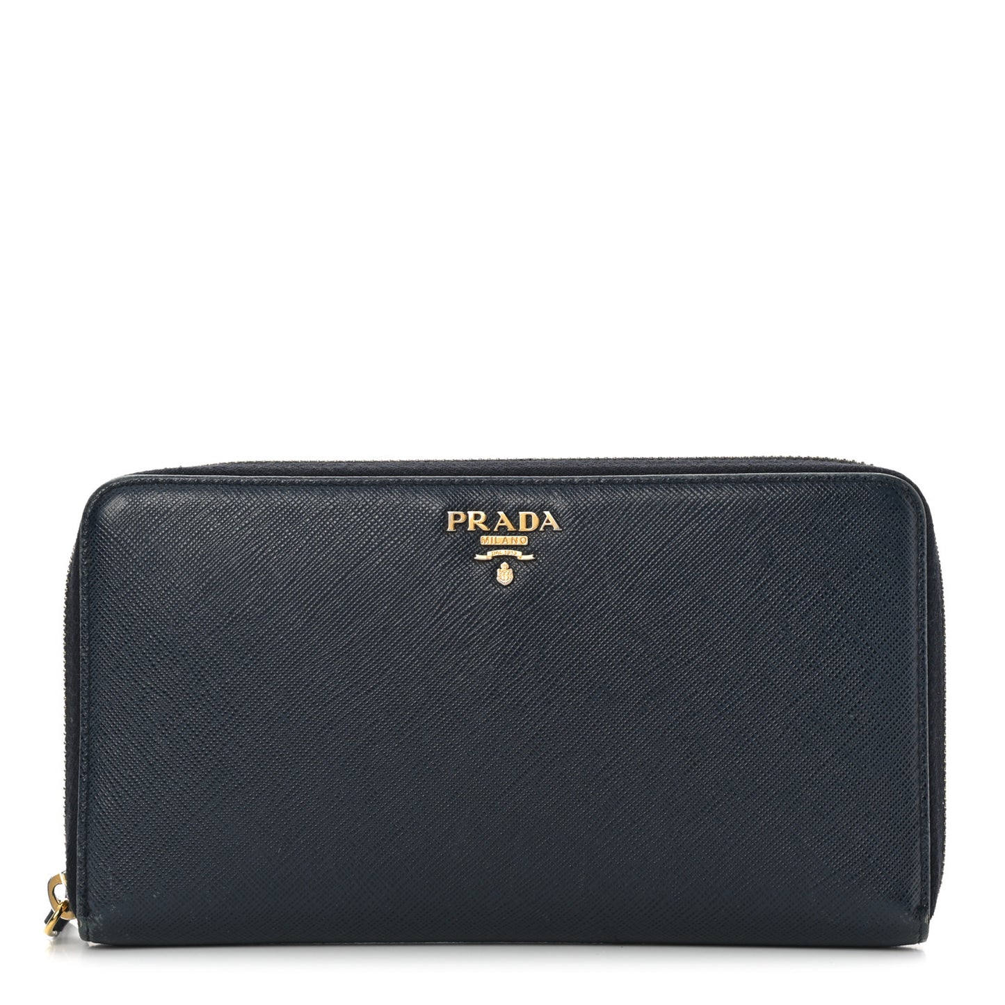 Saffiano Metal Large Zip Around Travel Wallet Baltico