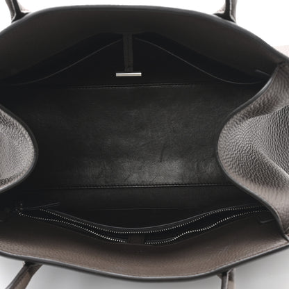 The Row Matte Grained Calfskin Margaux Shoulder 12 Deep Brown 5 of 10
