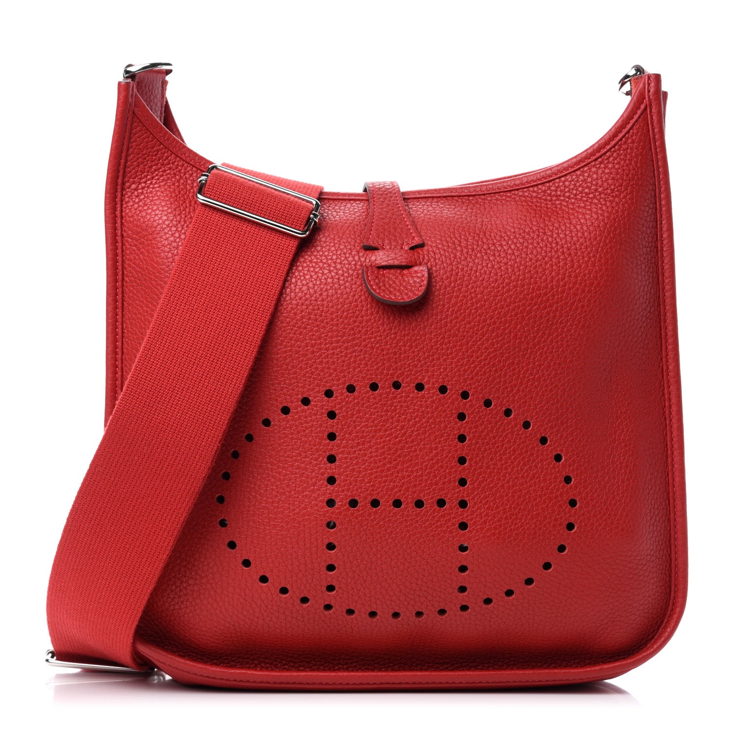 Hermes Taurillon Clemence Evelyne III PM Rouge Casaque 1 of 10