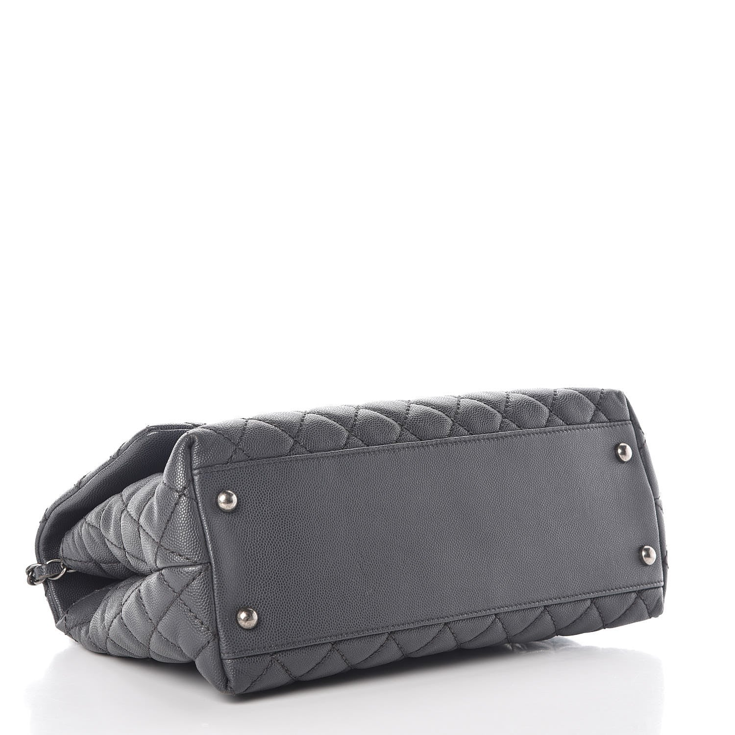Chanel Caviar Quilted Small Coco Handle Flap Gray 4 of 11