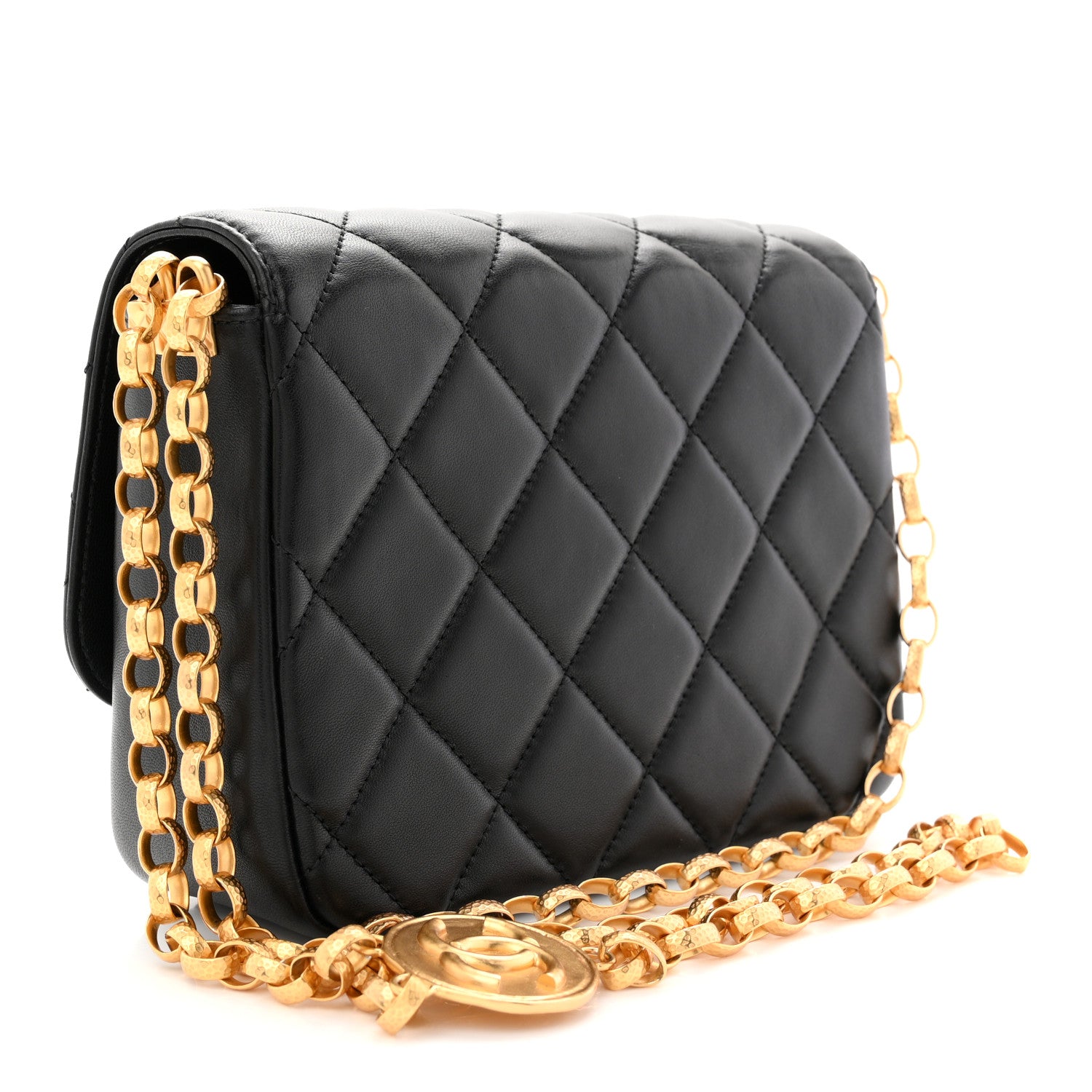 Chanel Lambskin Quilted Small CC Coin Flap Bag Black 3 of 11