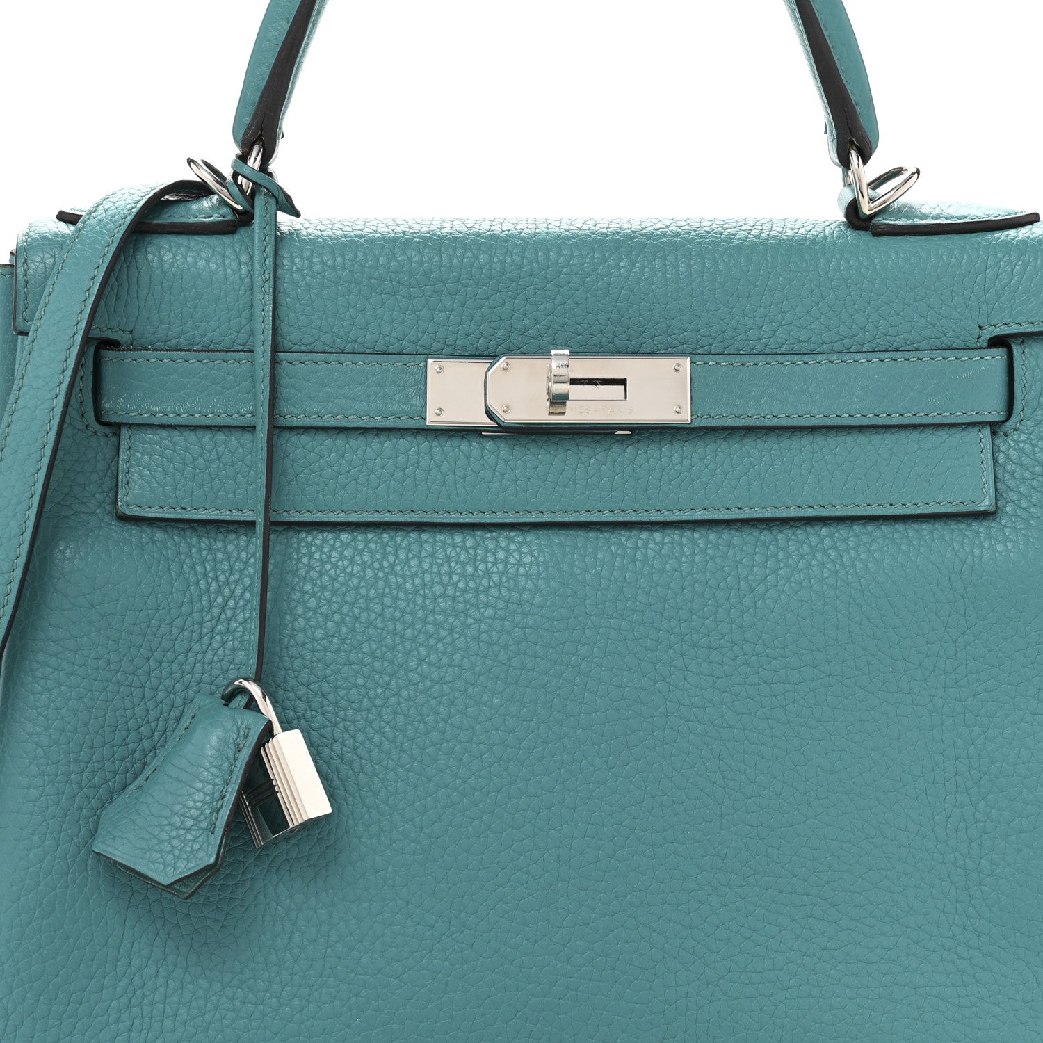 Hermes Taurillon Clemence Kelly Retourne 28 Turquoise 8 of 15