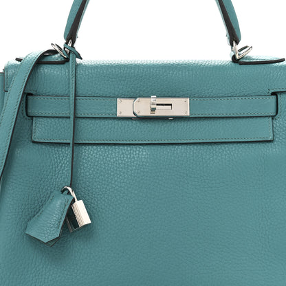 Hermes Taurillon Clemence Kelly Retourne 28 Turquoise 8 of 15
