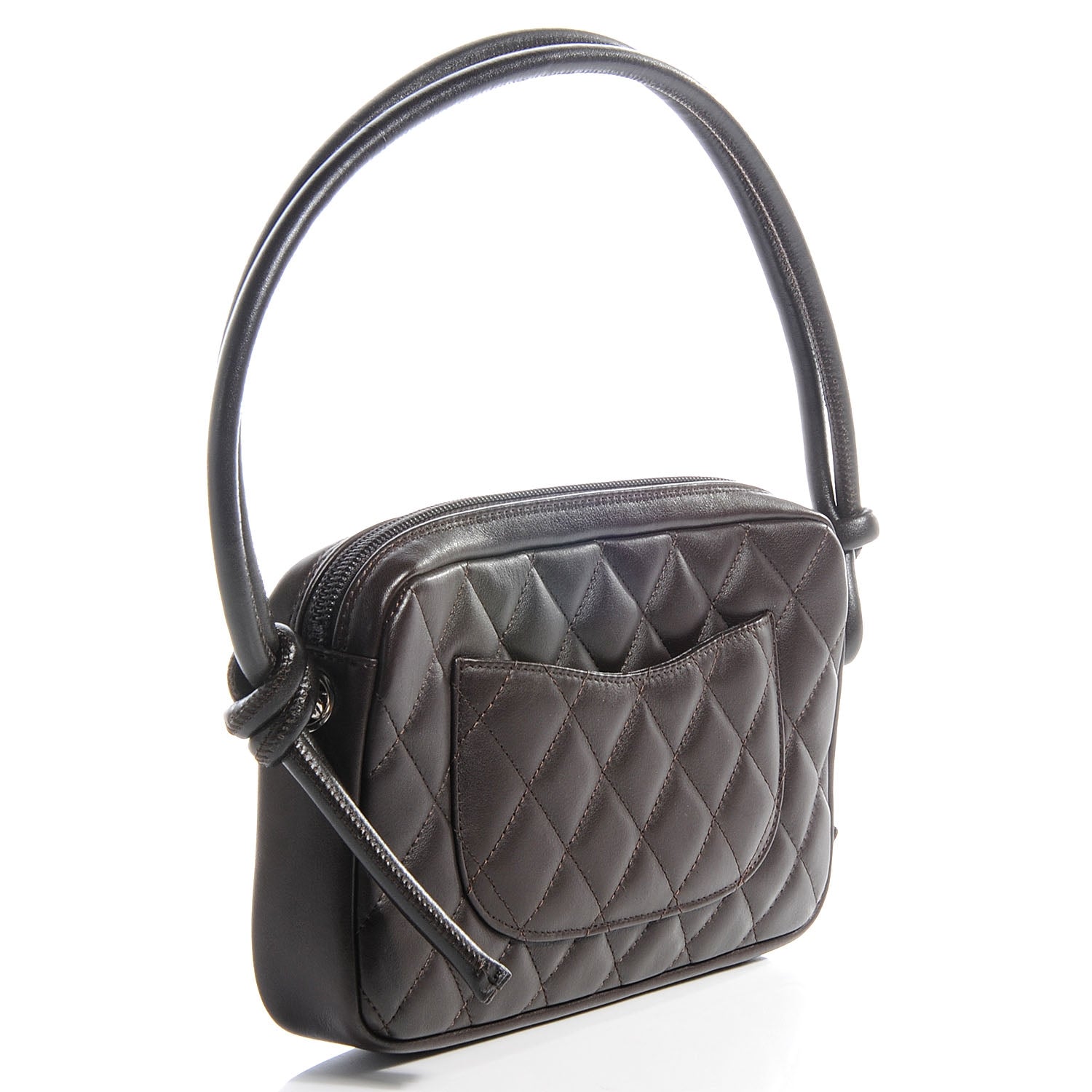 Chanel Calfskin Quilted Cambon Pochette Brown 3 of 7
