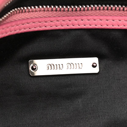 Miu Miu Nappa Matelasse Crystal Flap Clutch Pink Pomice 6 of 12