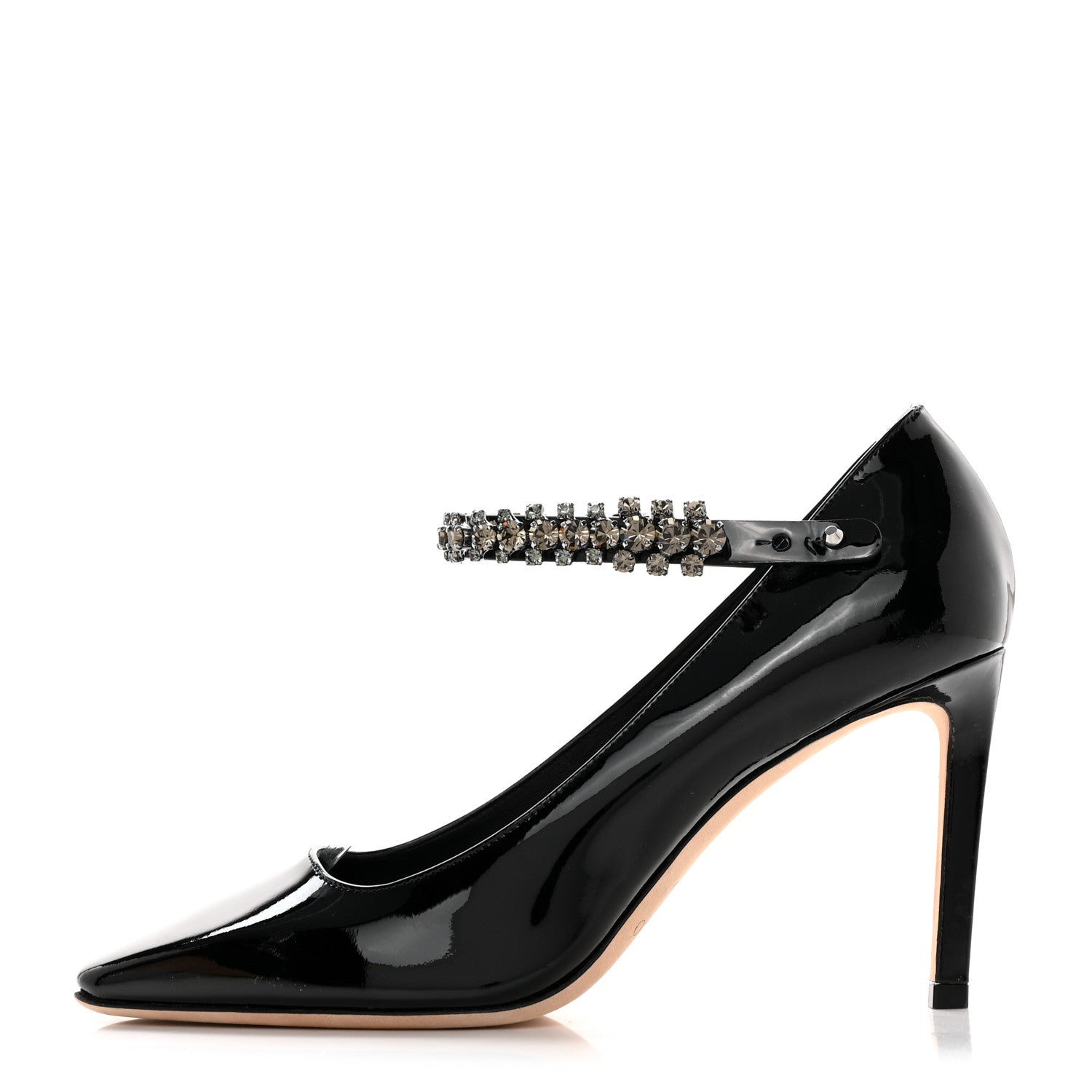 Jimmy Choo Patent Crystal Malva 85 Pumps 37 Black 1 of 7