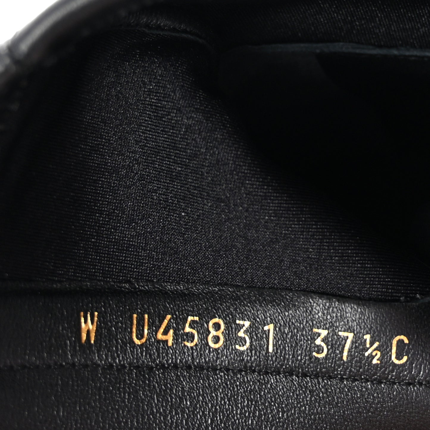Stretch Lambskin Cap Toe CC Short Boots 37.5 Black
