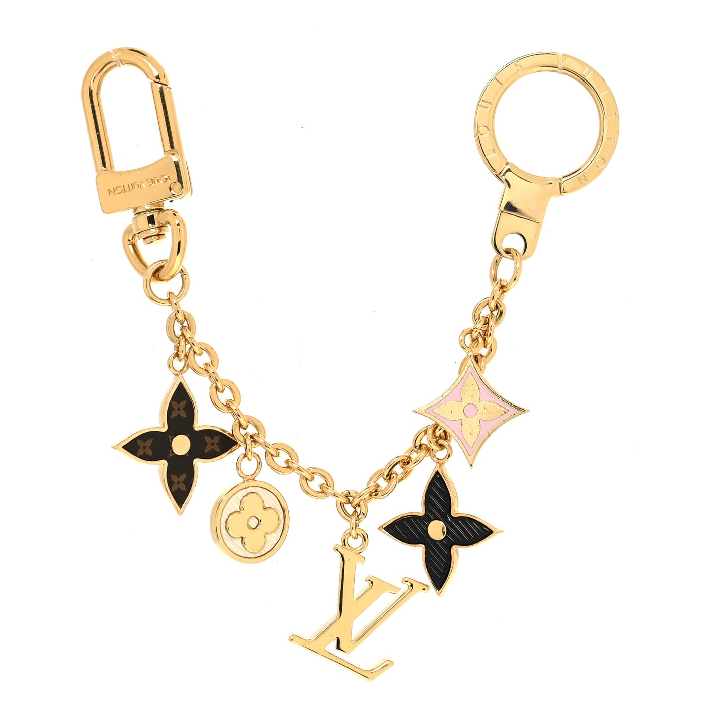 Monogram Spring Street Bag Charm Key Holder Gold