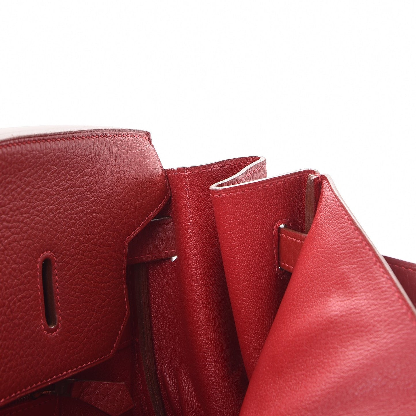 Taurillon Clemence Birkin 40 Rouge Casaque