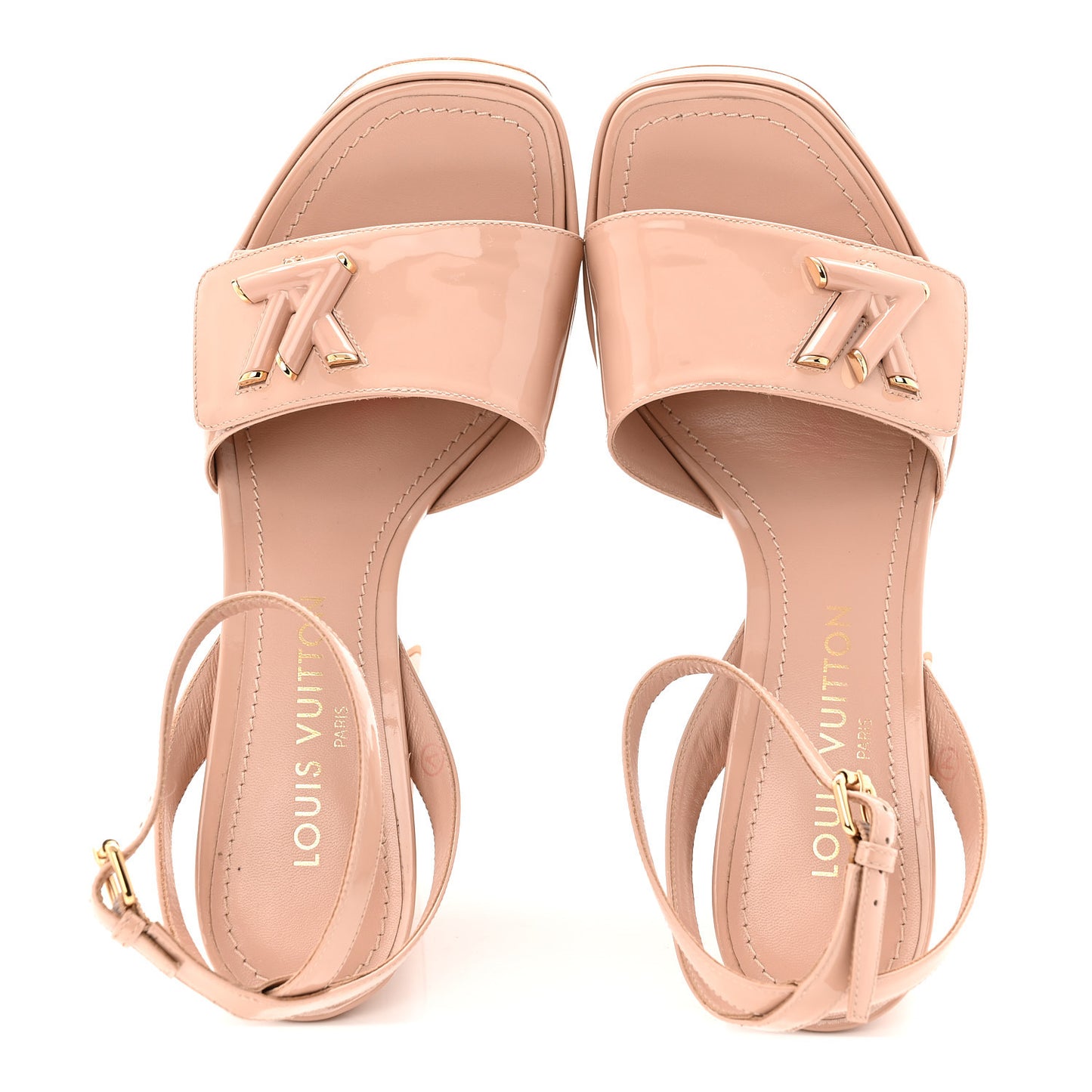 Patent Shake Platform Sandal 39.5 Nude Pink