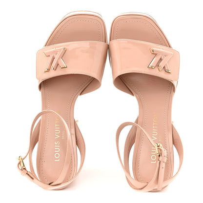 Louis Vuitton Patent Shake Platform Sandal 39.5 Nude Pink 5 of 9