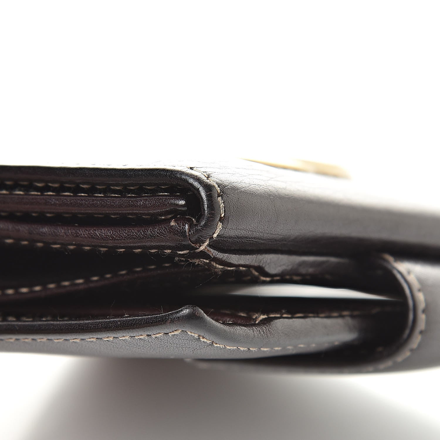Gucci Calfskin Compact Britt Wallet Dark Brown 16 of 17