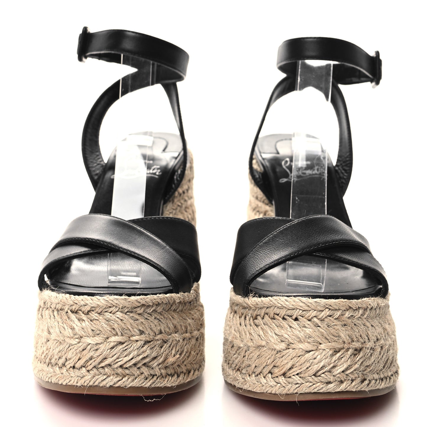 Goatskin Mariza Zeppa 130 Espadrille Sandals 37 Black Natural