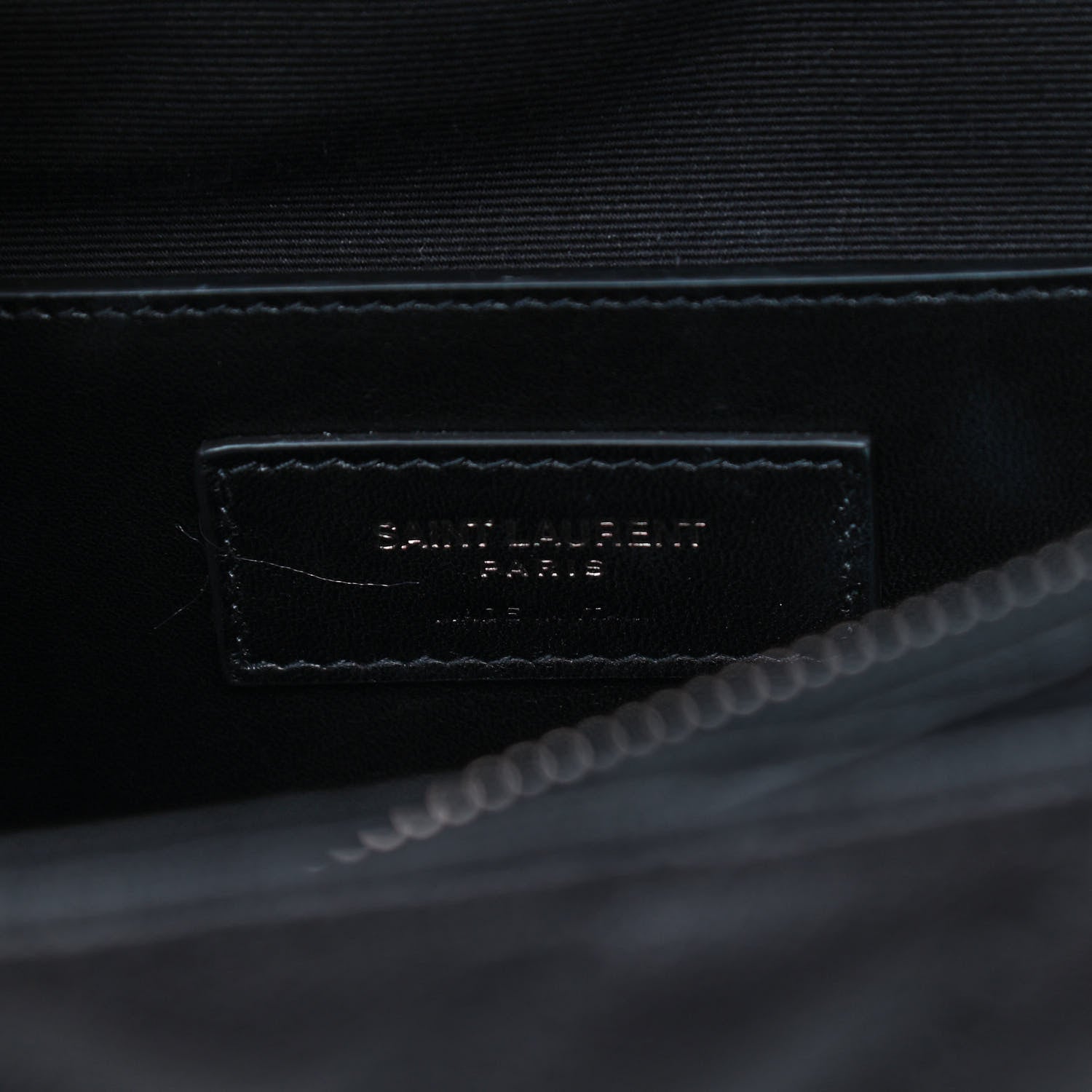 Saint Laurent Sheepskin Matelasse Chevron Monogram Large College Satchel Black 7 of 11
