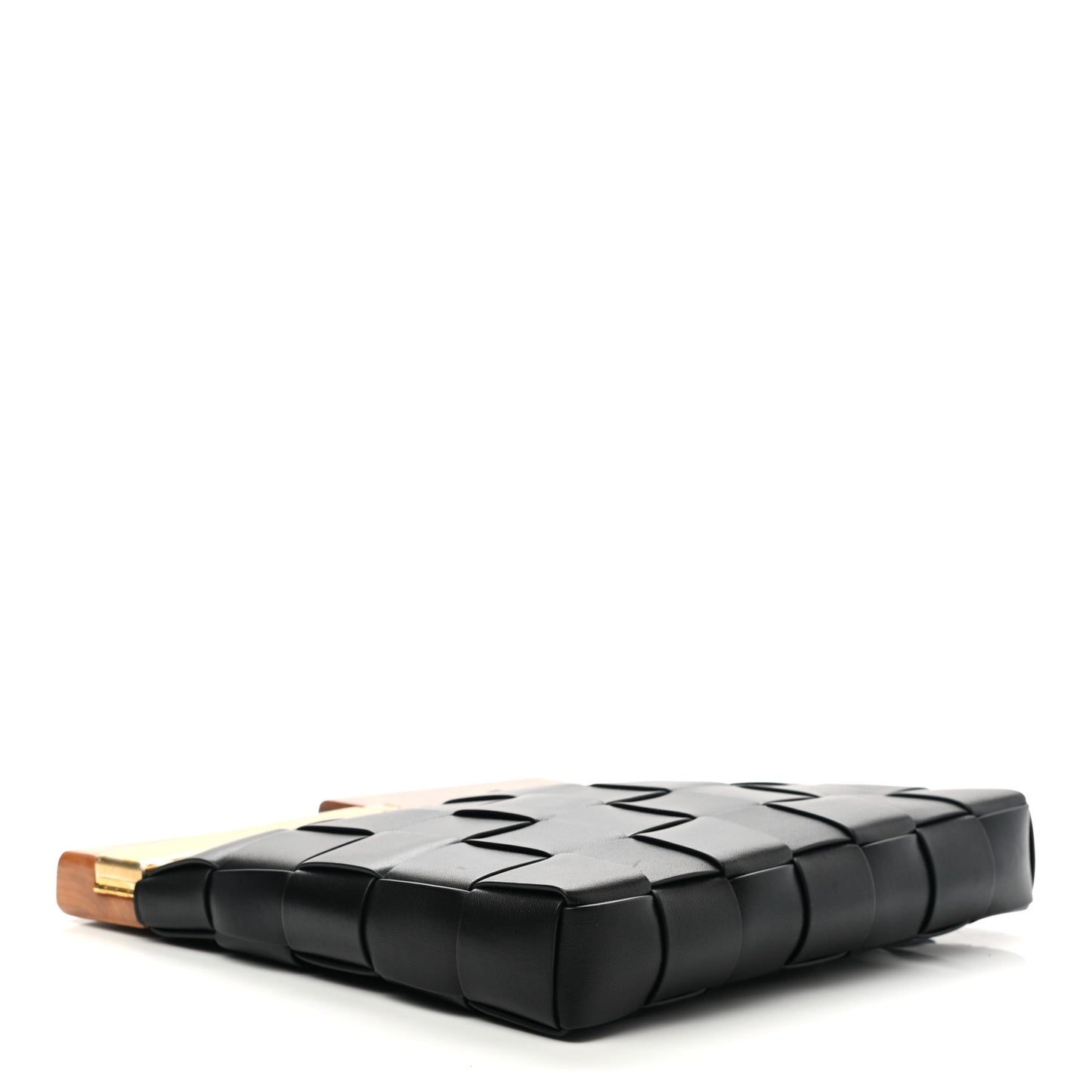 Nappa Intrecciato The Snap Clutch Black