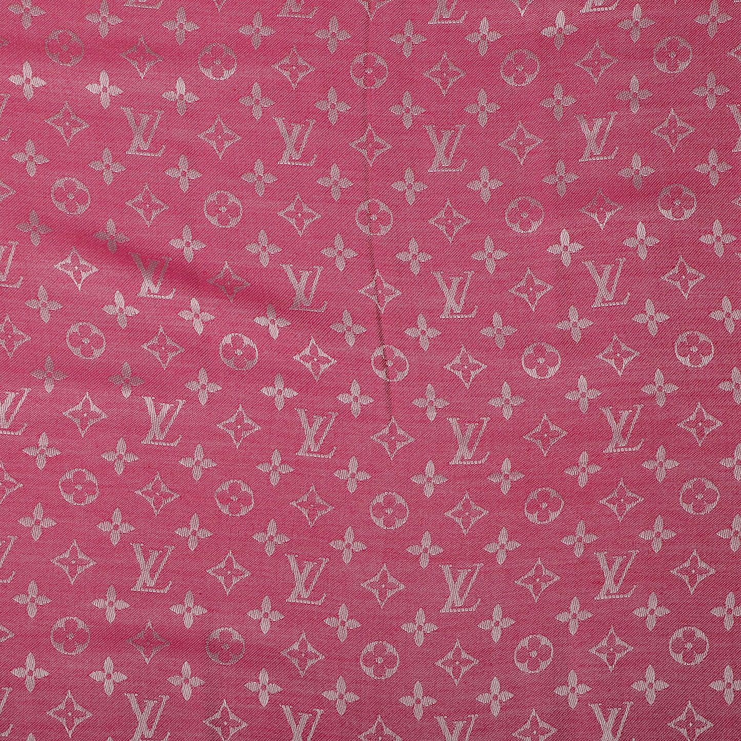 Silk Wool Monogram Denim Shawl Pivoine
