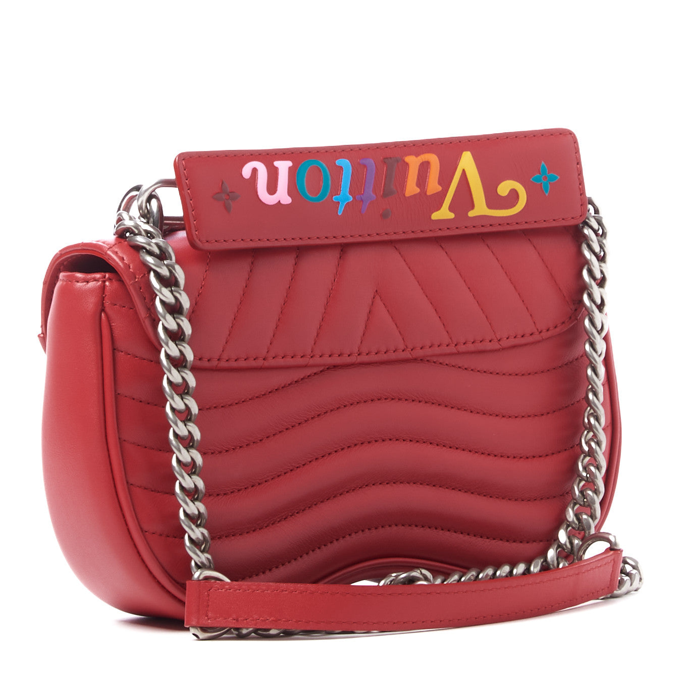 Calfskin Love Lock New Wave Chain PM Scarlet