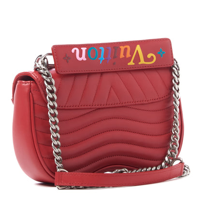 Louis Vuitton Calfskin Love Lock New Wave Chain PM Scarlet 2 of 9