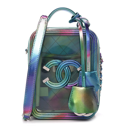 Chanel PVC Patent Calfskin Patent Lambskin Vertical Vanity Case Green 1 of 9