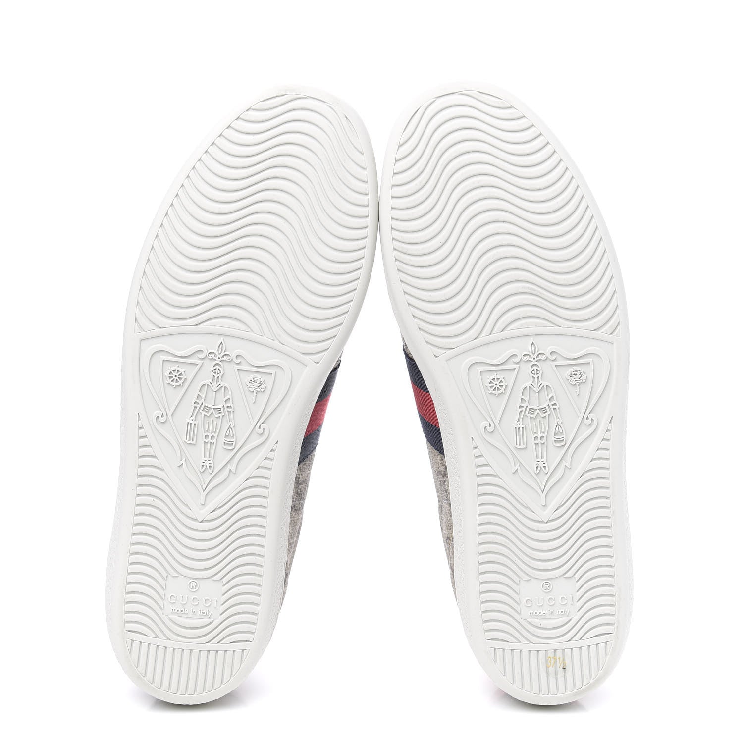 Gucci GG Supreme Monogram Womens Ace Low-Top Sneaker 37.5 Beige 5 of 9