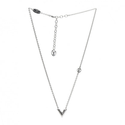 Louis Vuitton Metal Essential V Supple Necklace Silver 3 of 5