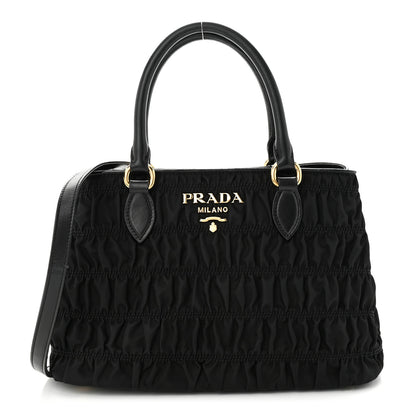 Prada Tessuto Nylon Gaufre Small Tote Black 1 of 9