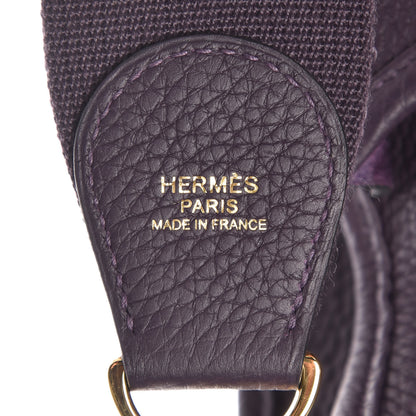 Hermes Taurillon Clemence Evelyne III PM Raisin 8 of 8