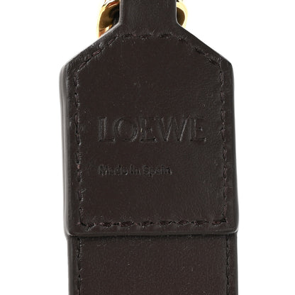 Loewe Satin Calfskin Embossed Anagram Strap Dark Chocolate 4 of 5