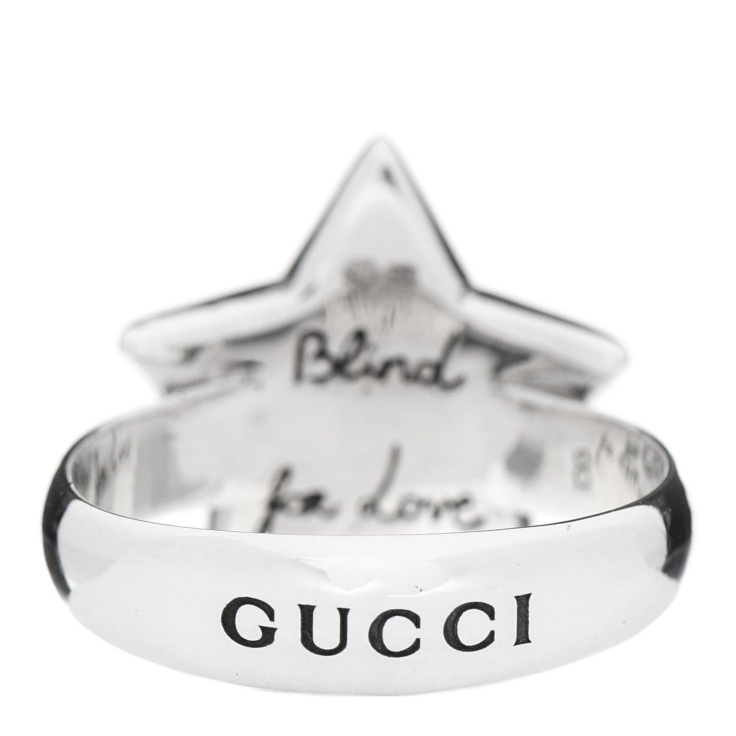 Sterling Silver Blind for Love Star Cat Ring 48 4.5