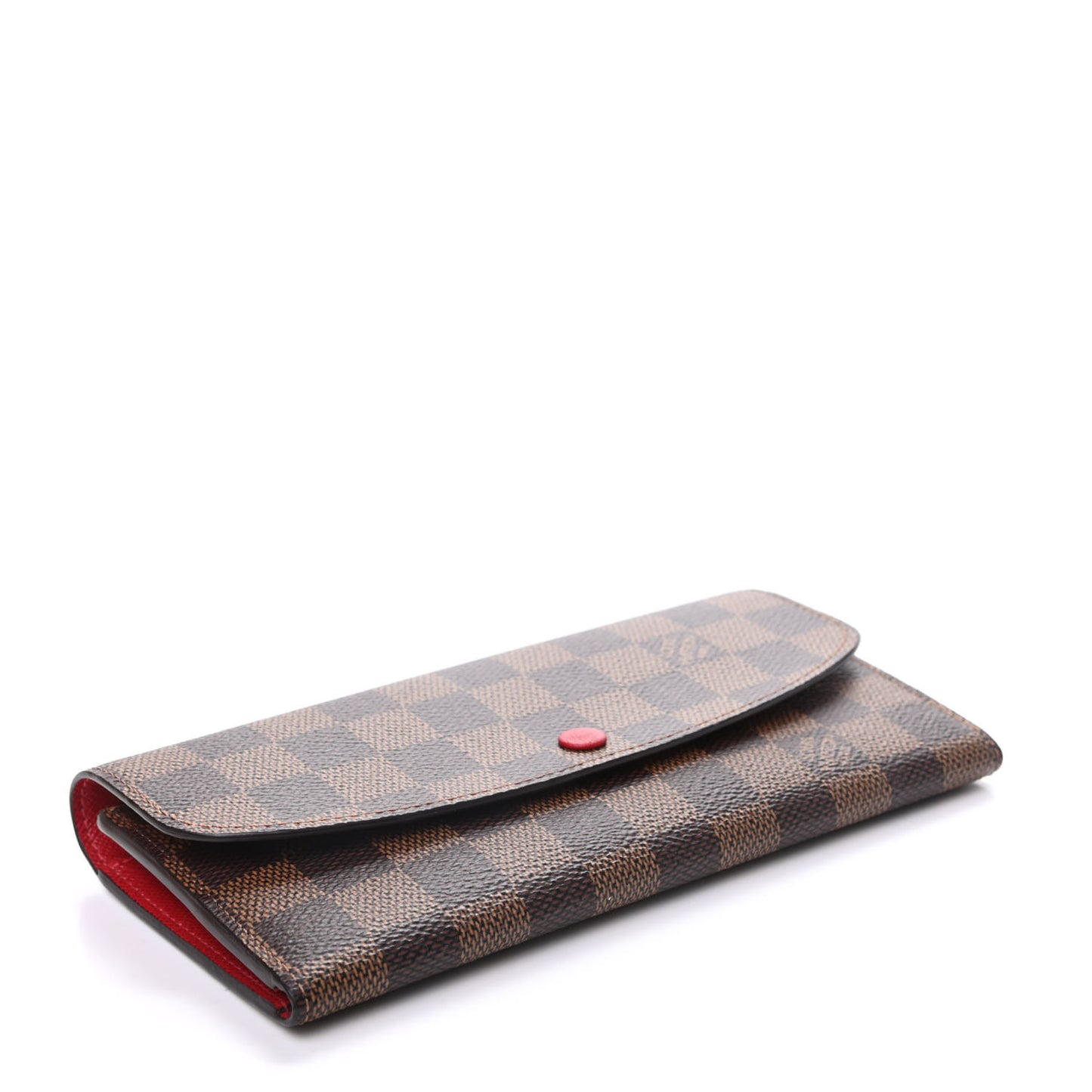 Damier Ebene Emilie Wallet Red