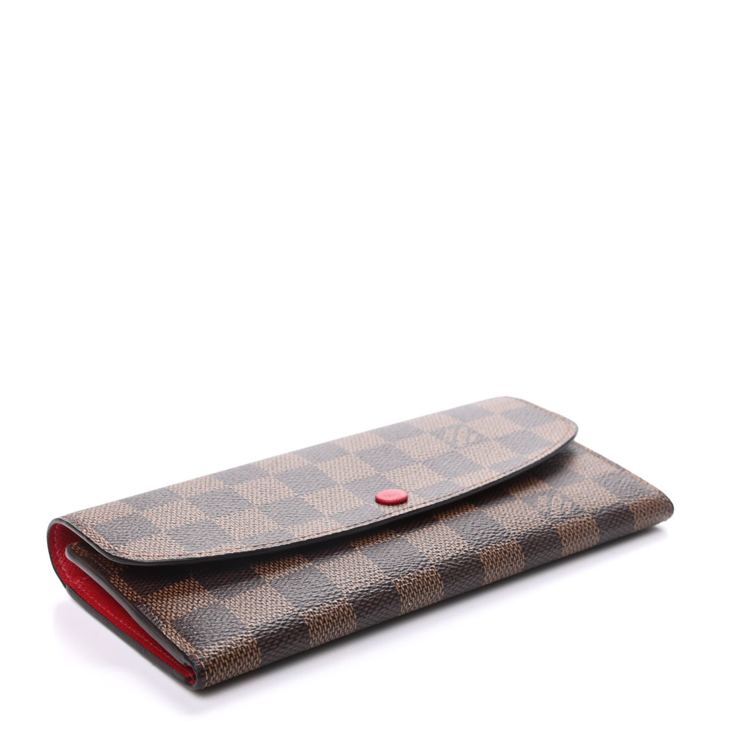 Louis Vuitton Damier Ebene Emilie Wallet Red 4 of 7