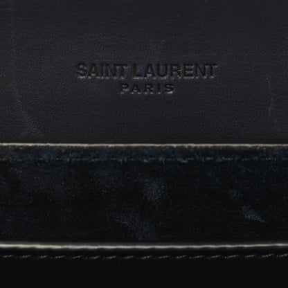 Saint Laurent Smooth Calfskin Monogram Medium Kaia Satchel Deep Marine 6 of 11