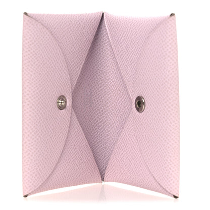 Hermes Epsom Calvi Card Case Mauve Pale 5 of 8