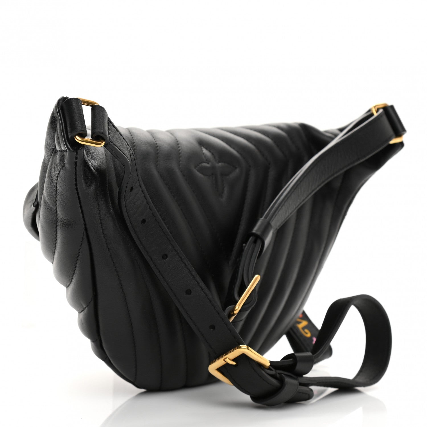 Louis Vuitton Calfskin Quilted New Wave Bumbag Black 3 of 9