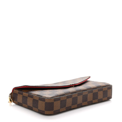 Louis Vuitton Damier Ebene Pochette Felicie Chain Wallet 5 of 11