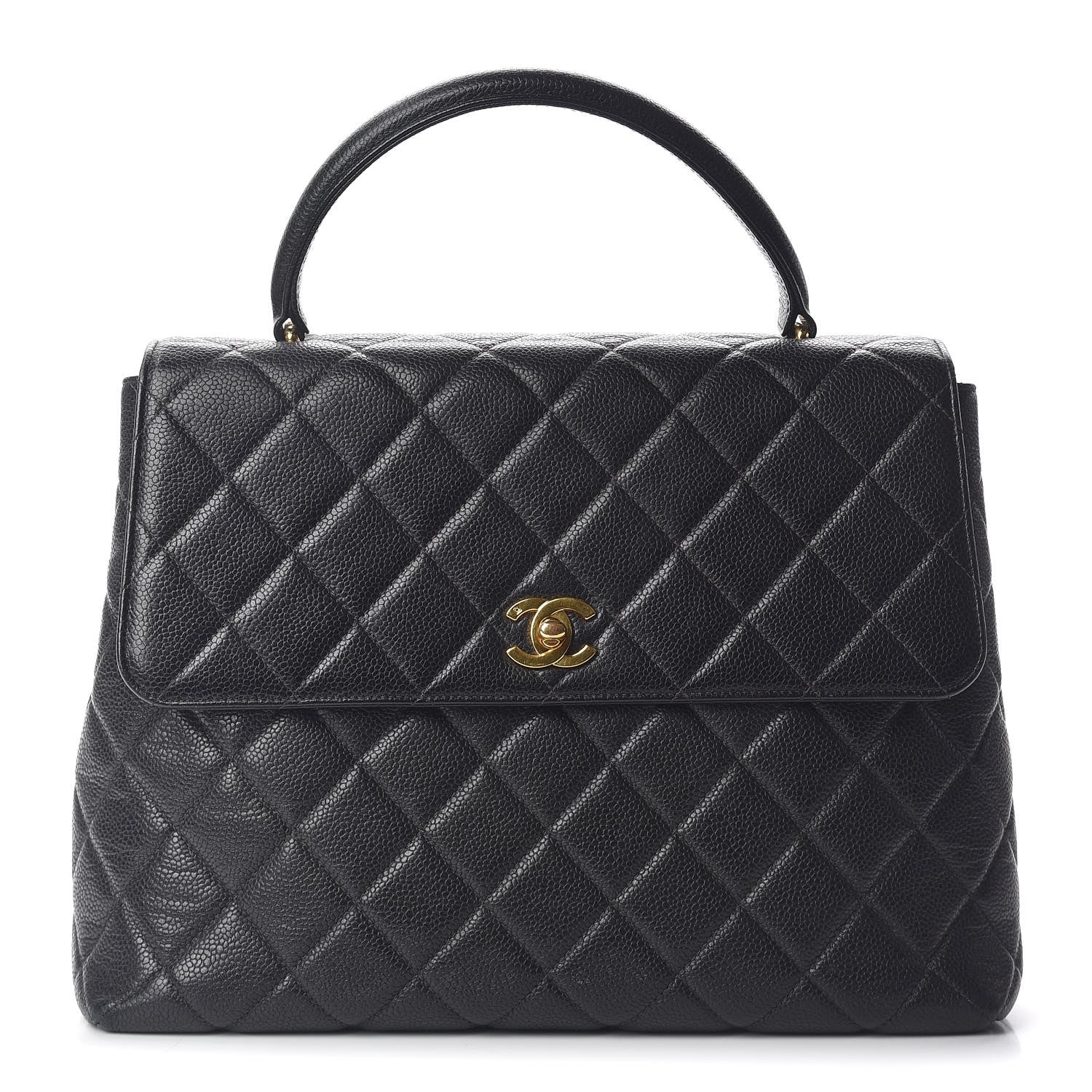 Chanel Caviar Quilted Jumbo Kelly Flap Black 1 of 11