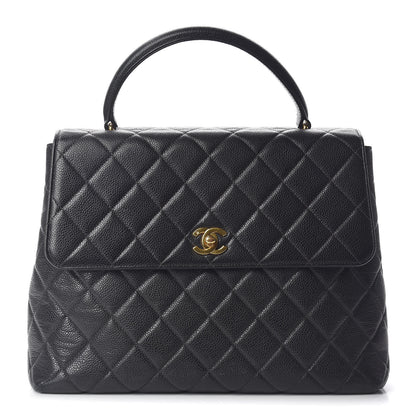 Chanel Caviar Quilted Jumbo Kelly Flap Black 1 of 11