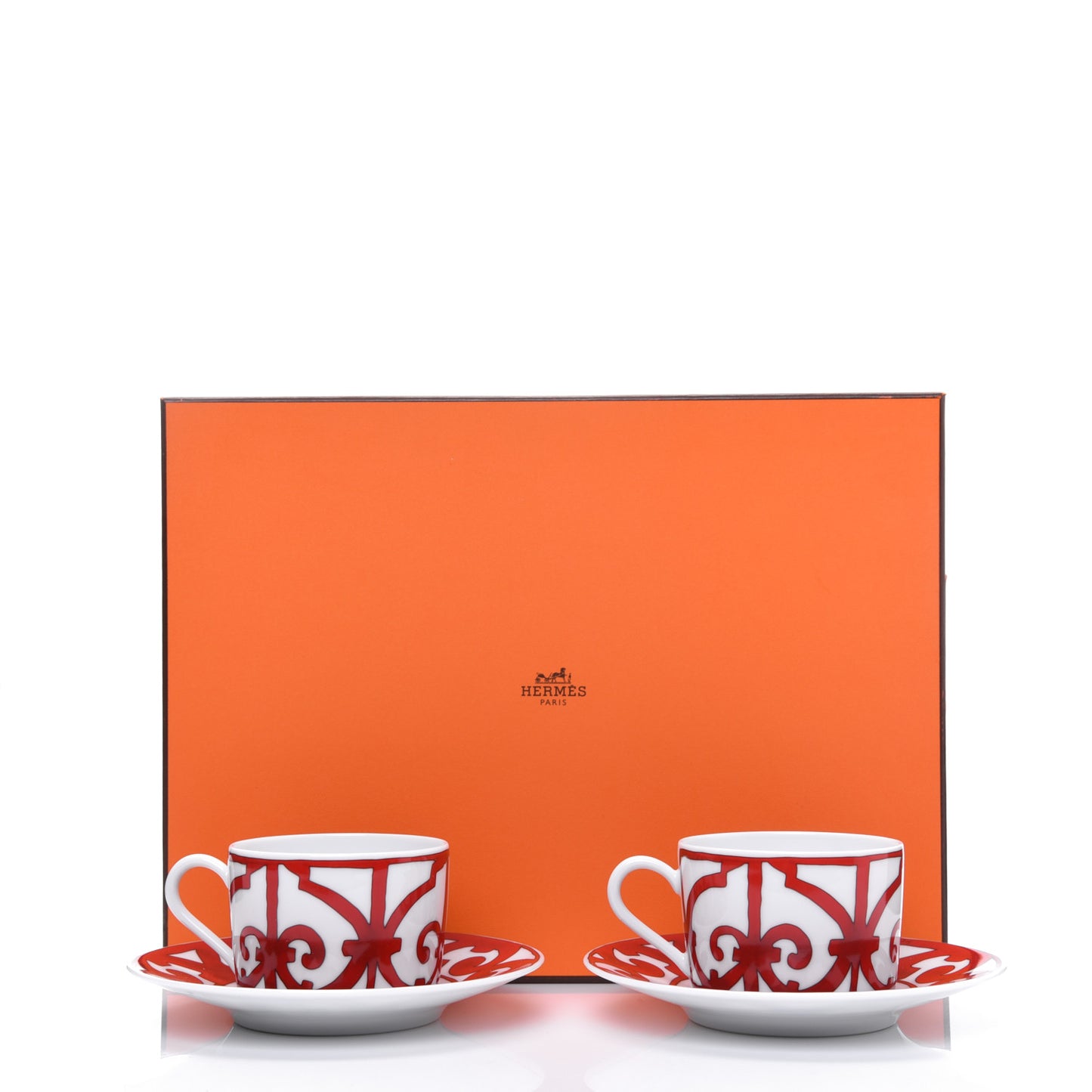 Porcelain Balcon du Guadalquivir Tea Cup and Saucer Set of 2