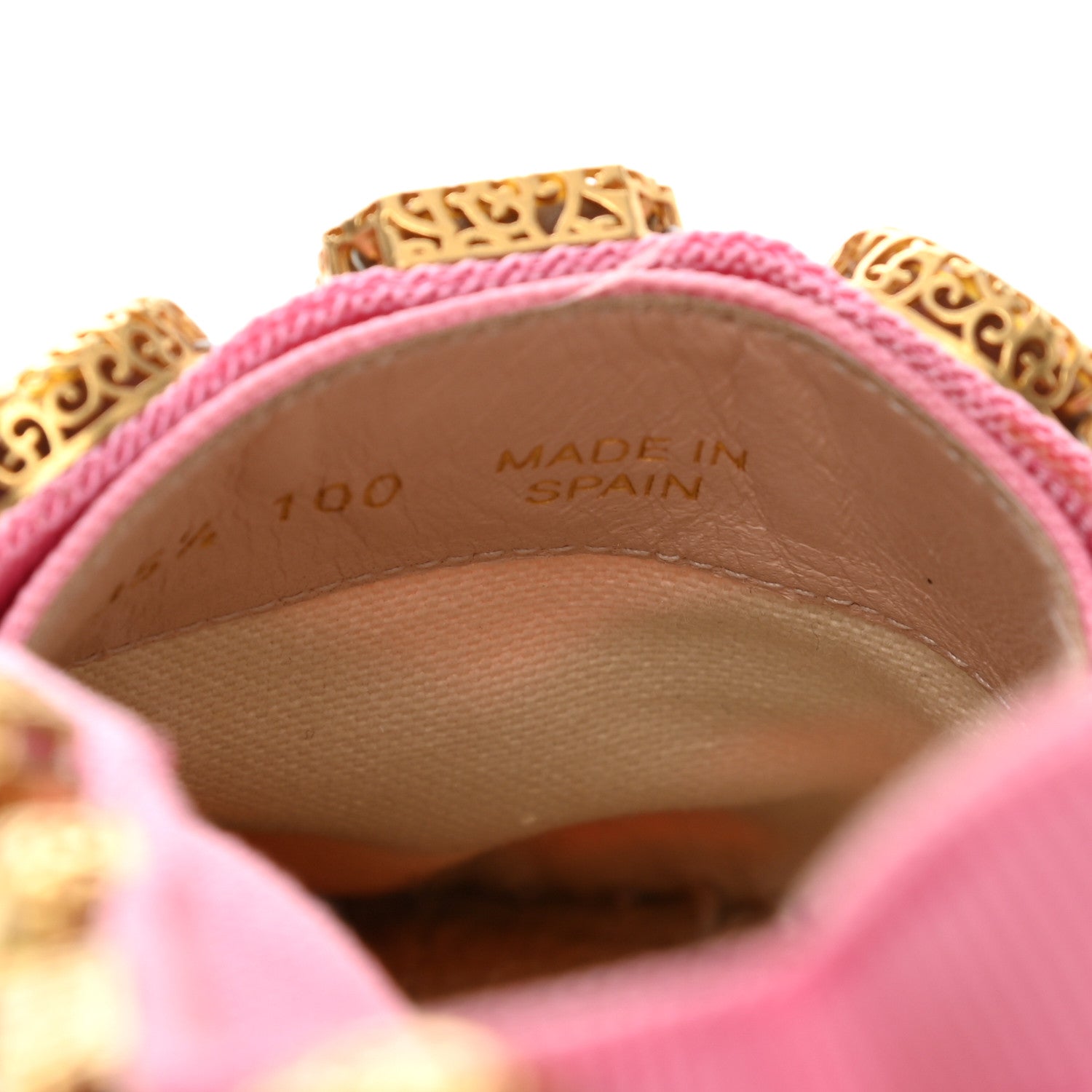 Gucci Canvas Crystal Embellished Espadrilles 35.5 Pink 9 of 10