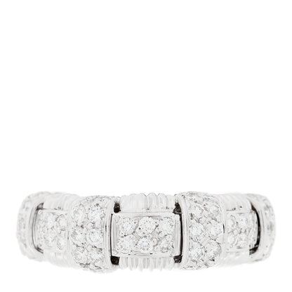 Roberto Coin 18K White Gold Diamond Appasionata Woven Ring 50 5.25 1 of 5