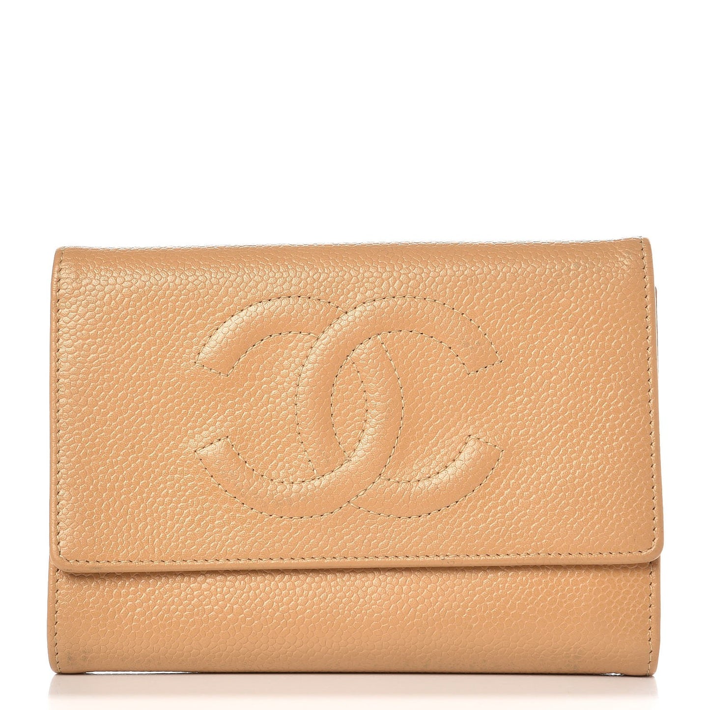 Caviar Timeless CC Wallet Beige