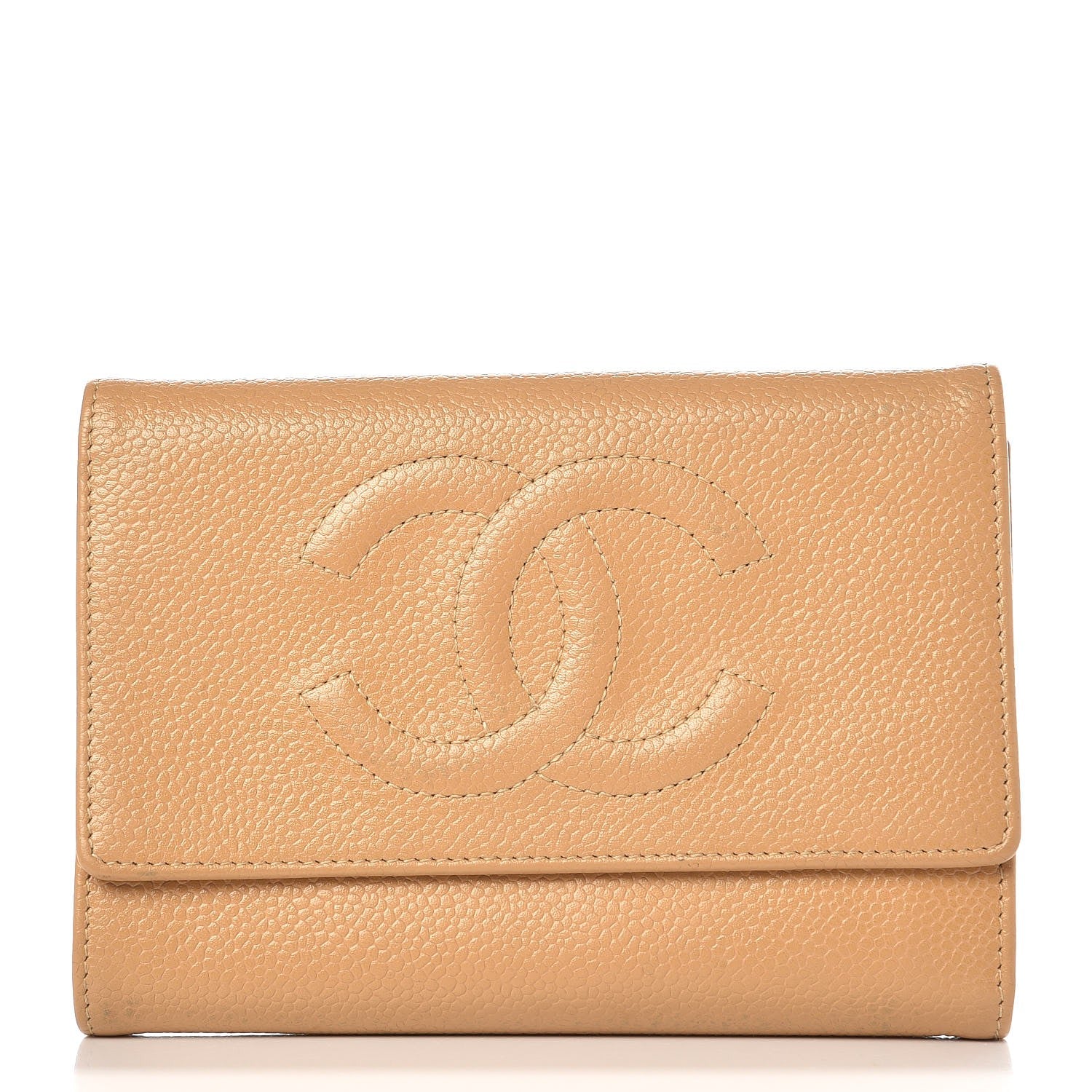 Chanel Caviar Timeless CC Wallet Beige 1 of 10