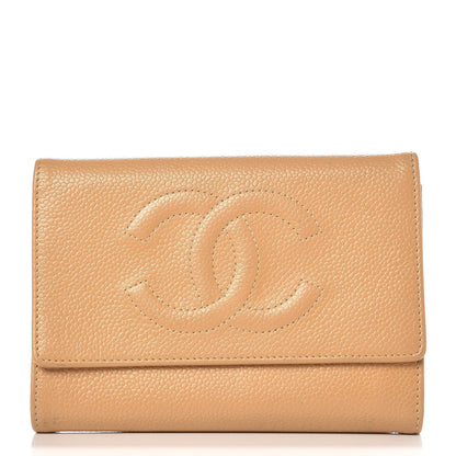 Chanel Caviar Timeless CC Wallet Beige 1 of 10